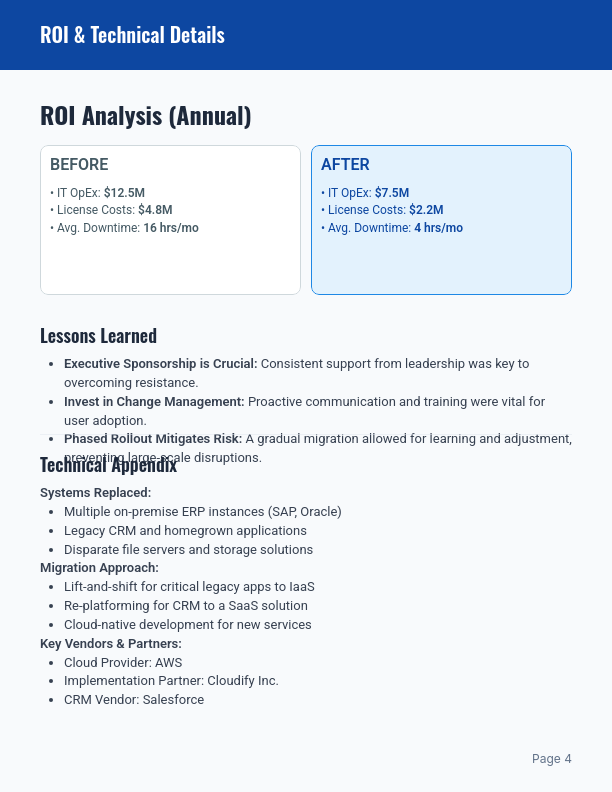 Global IT Consolidation Case Study